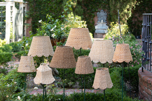 Petite woven seagrass and water hyacinth lampshades to boost your home's elegance and charm.