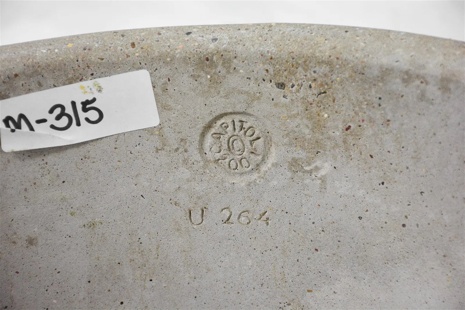 Pair of Round Cast Stone Planters with Berry Motif