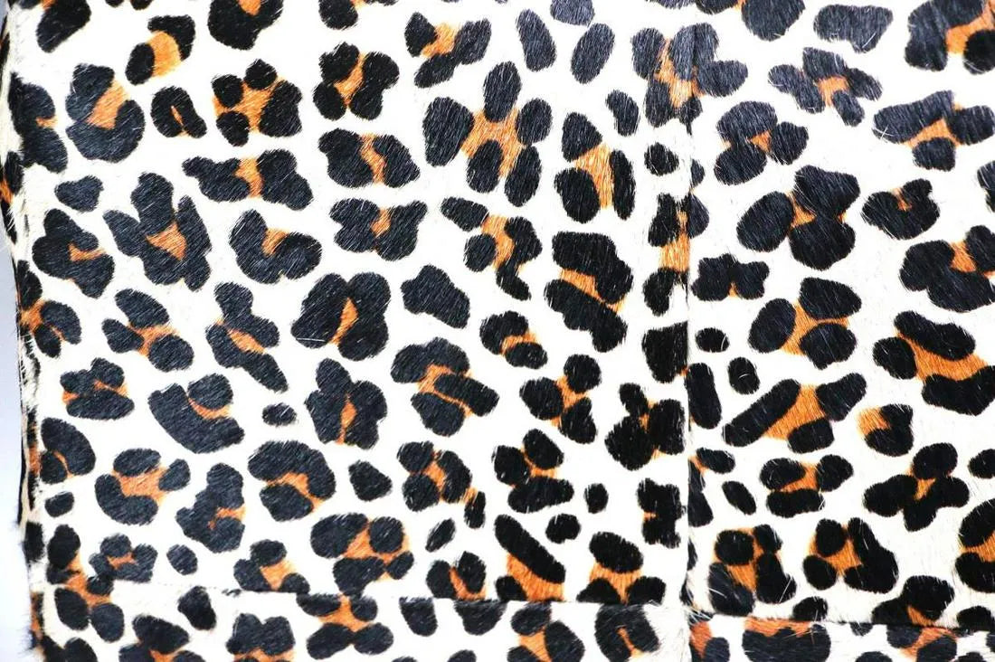 Pair of Leopard Print Ottomans