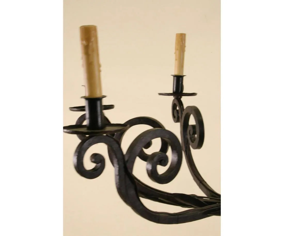 Vintage French Iron Chandelier