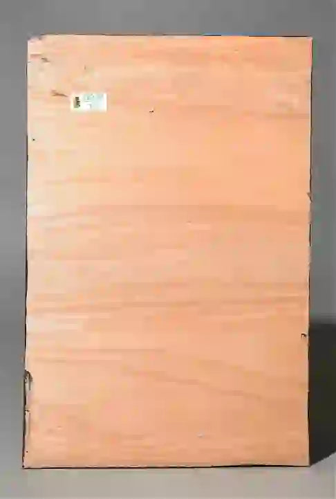 Framed Oil on Board Gentleman Dog Portrait