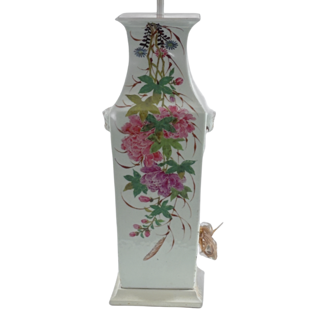 Chinese Antique Famille Rose Porcelain Table Lamp
