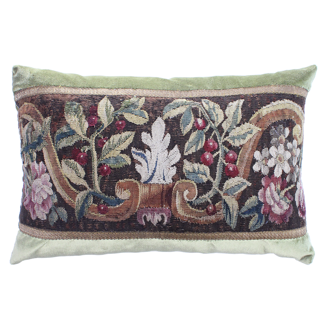 18th Century Tapestry Silk Pillow