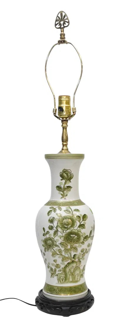 Mid Century Chinese Porcelain Vase Lamp