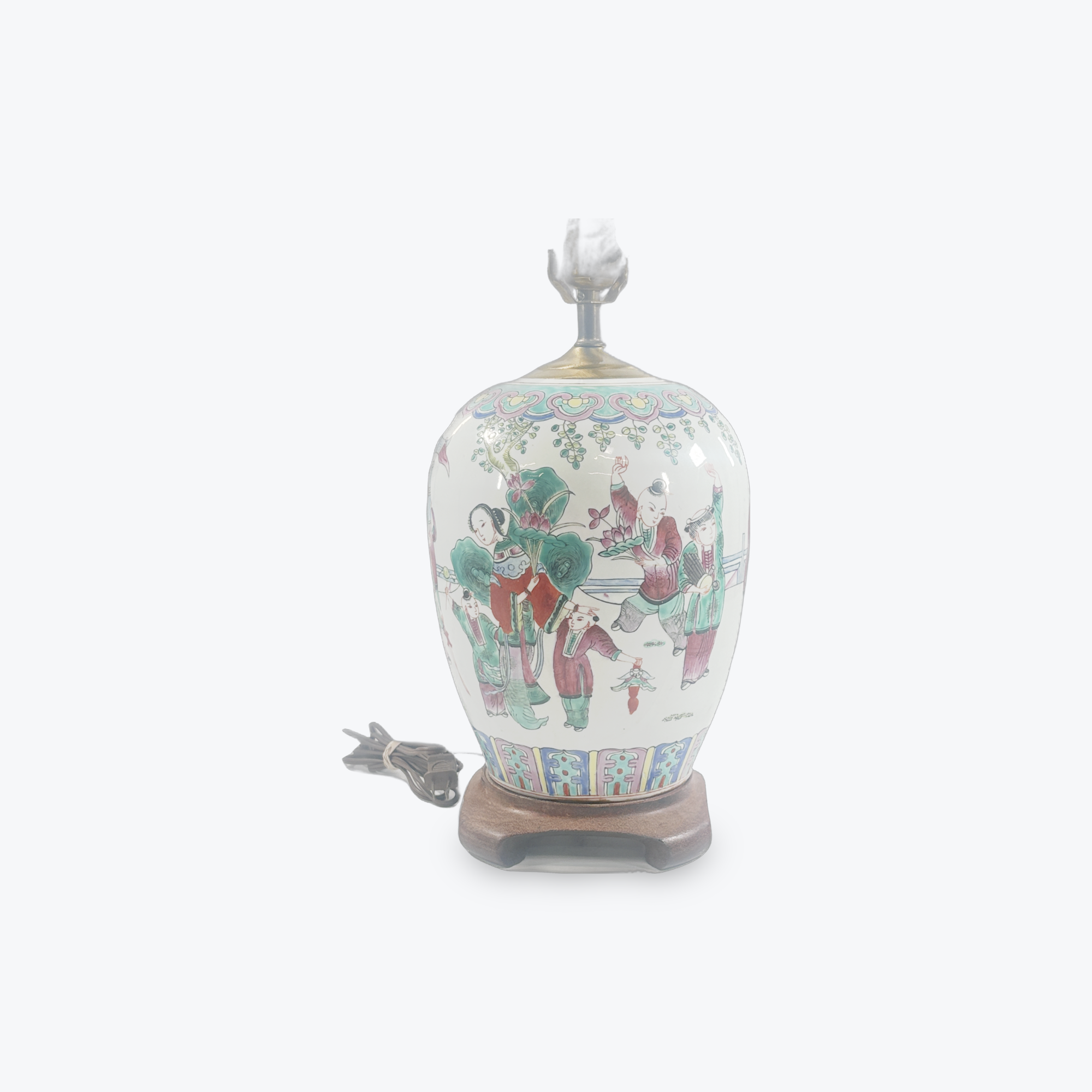 Chinese Garden Vase Lamp