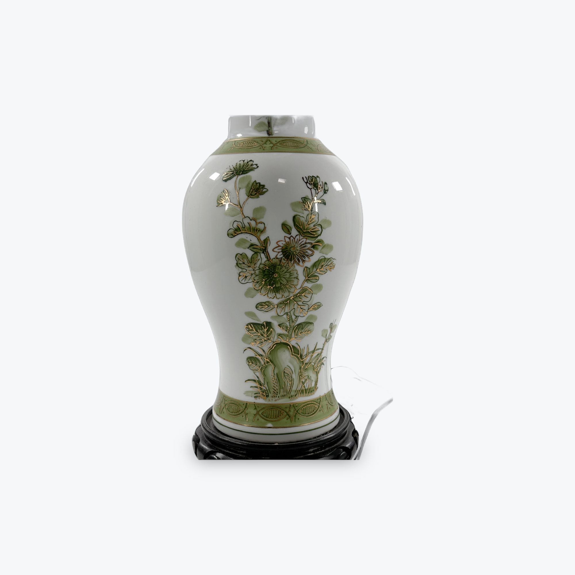 Mid Century Chinese Porcelain Vase Lamp