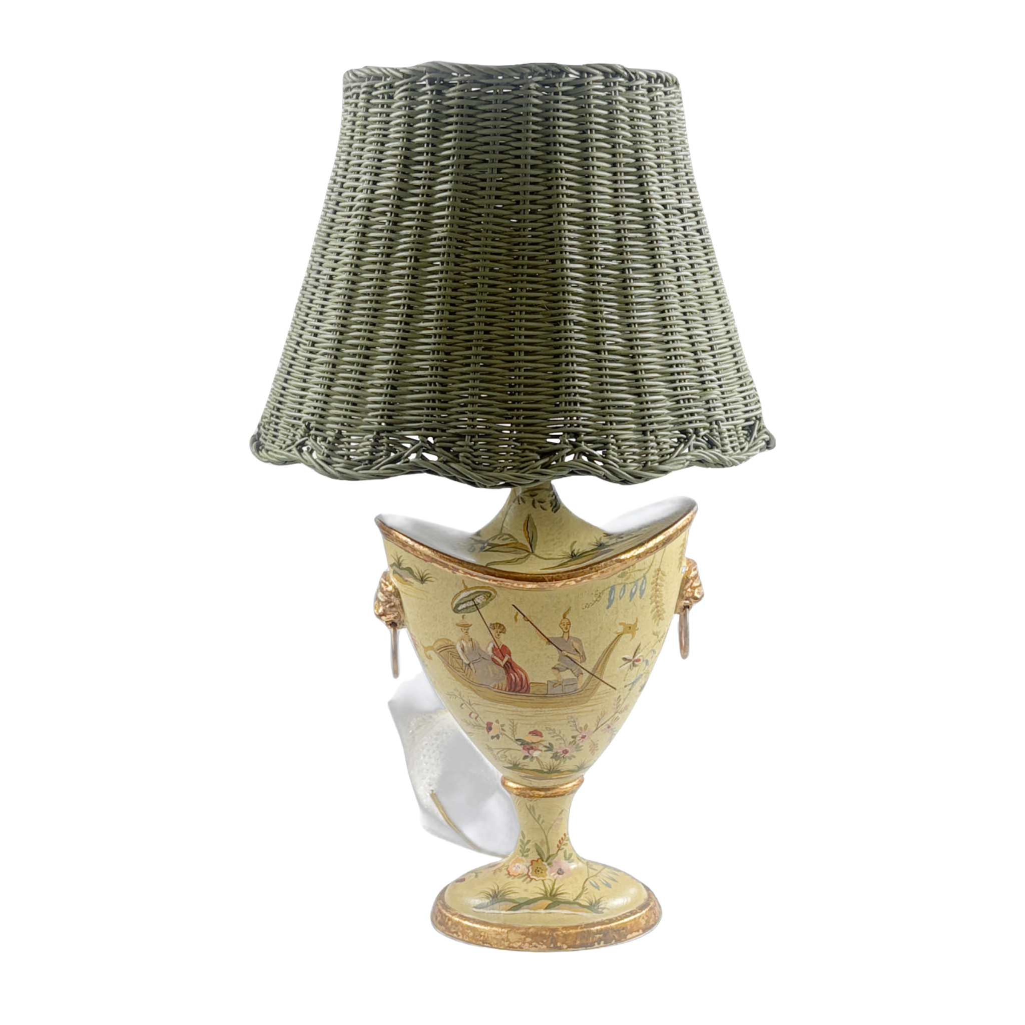 Pair of Chinoserie Decorated Gilt and resin Lamps