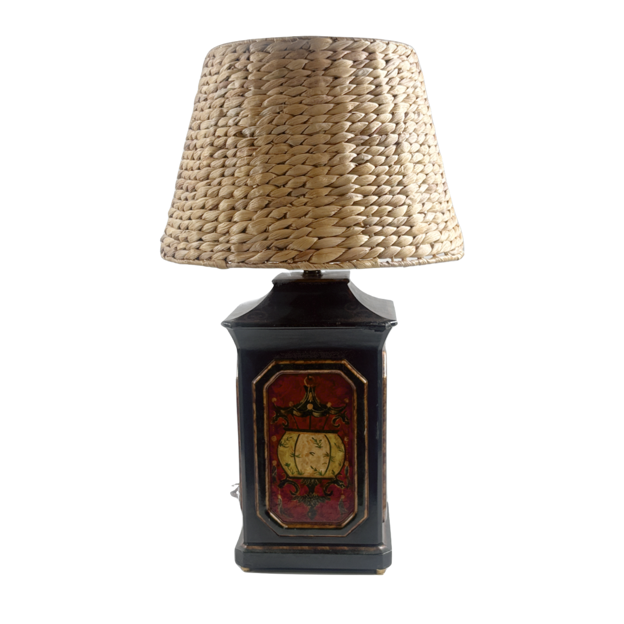 Pair of English Style Tole Cannister Lamps