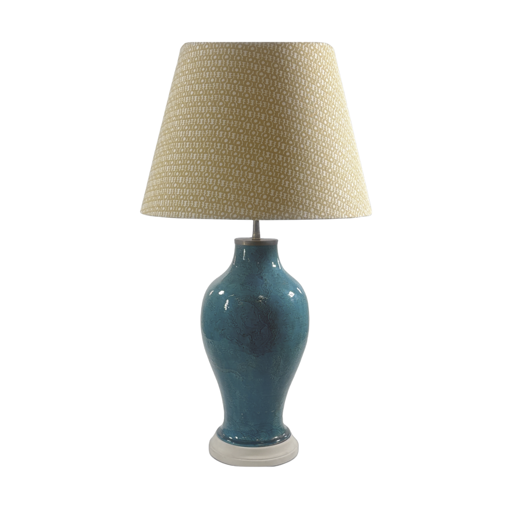 Chinese Aqua Glazed Lamp