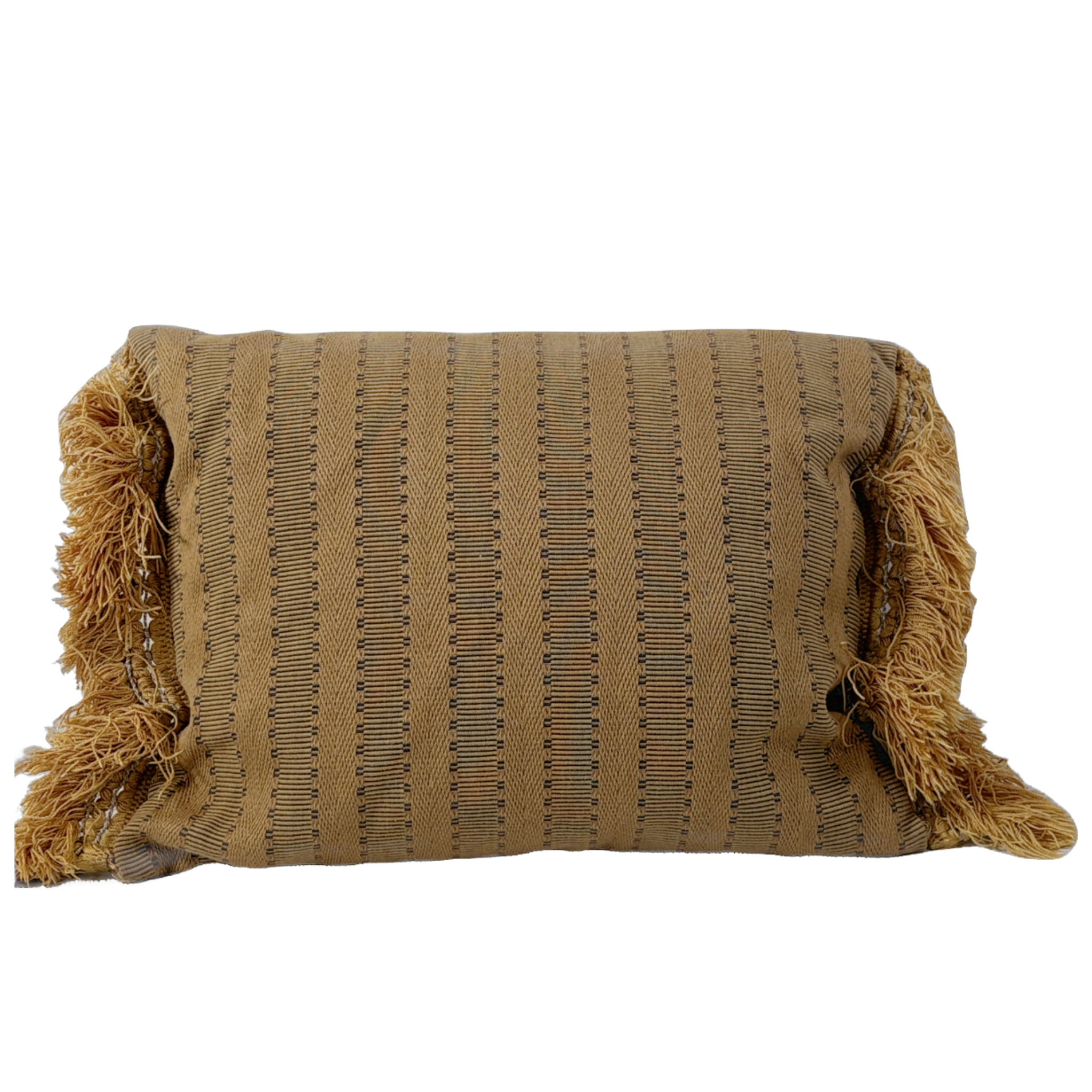 19th century tapestry fragment lumbar pillow