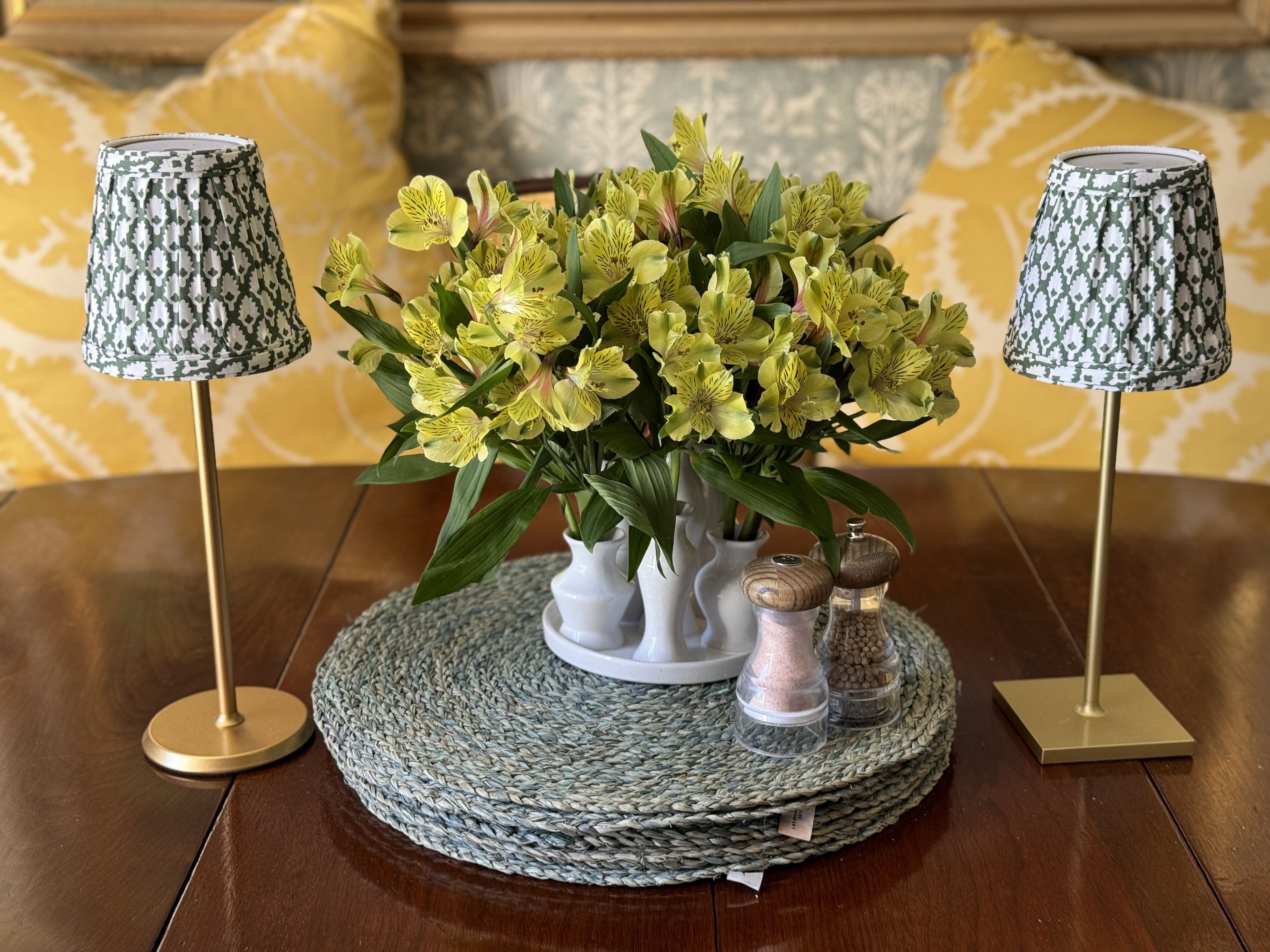 Small Fabric Shade Cover in LS 851 Green