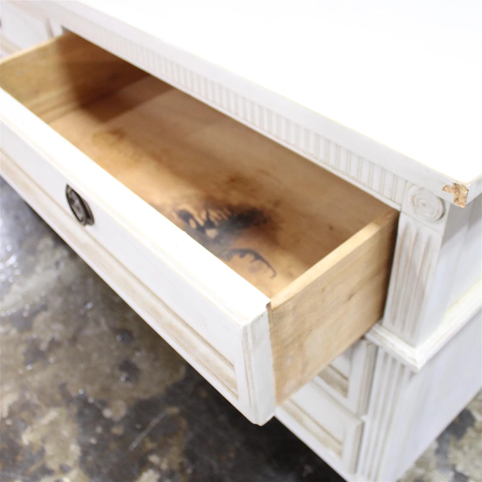 Painted Swedish Gustavian Style Six Drawer Chest