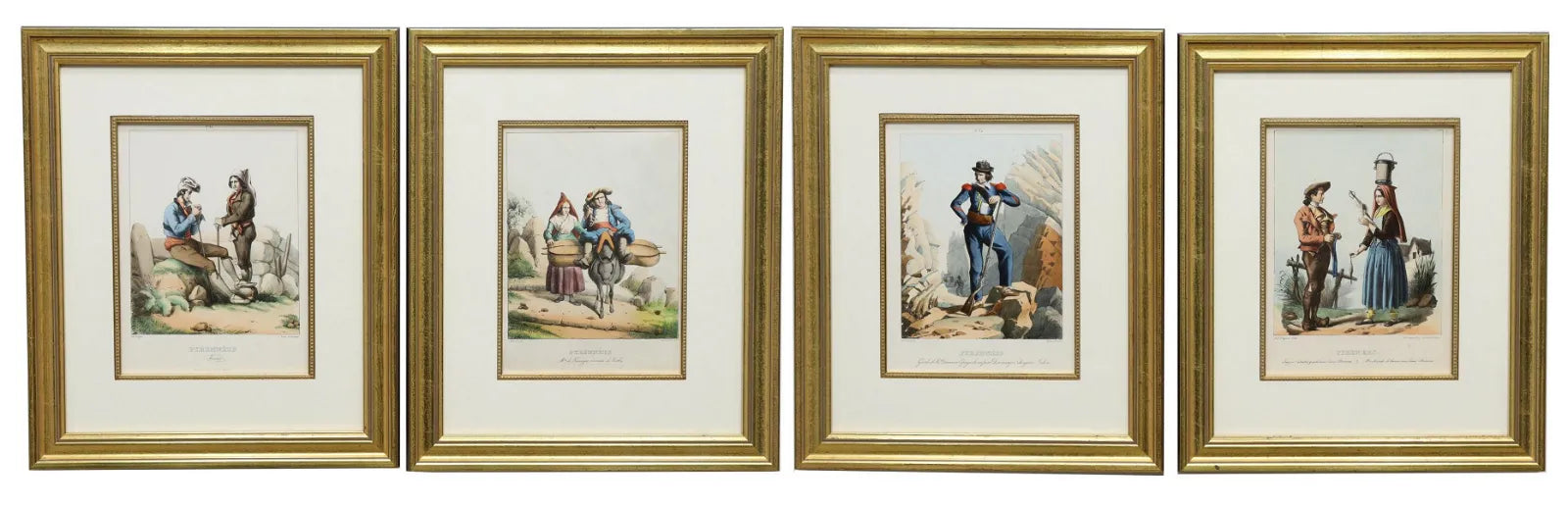 Set of French Pyrenees Lithographs after Pingret