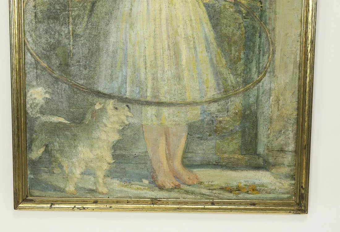 Signed William Closson O/b Portrait 'Playmates'