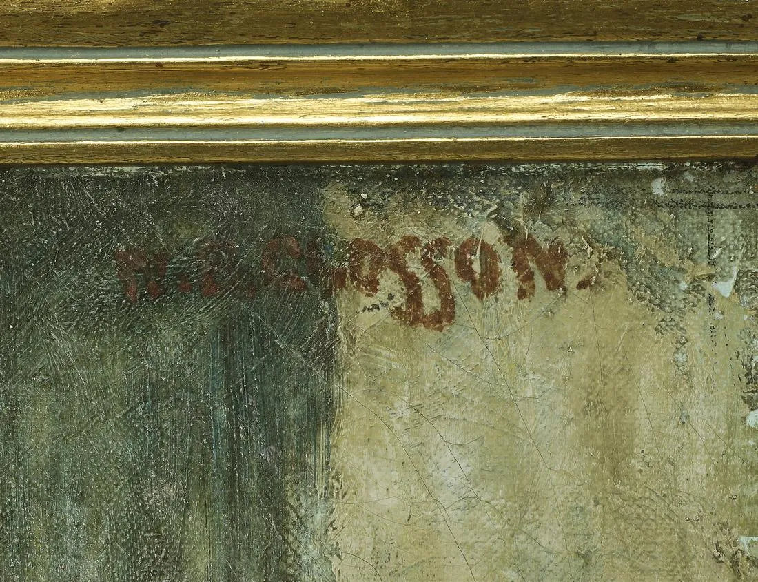 Signed William Closson O/b Portrait 'Playmates'