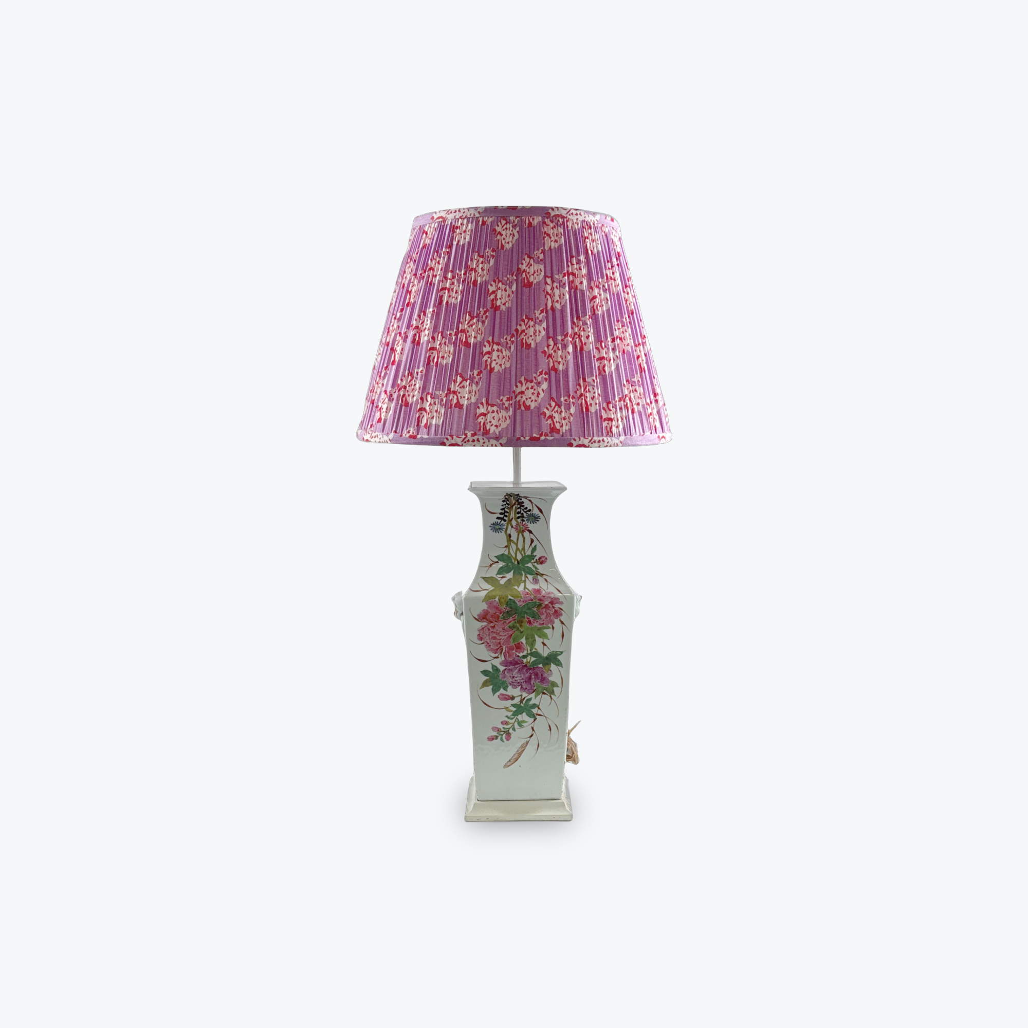 Chinese Antique Famille Rose Porcelain Table Lamp
