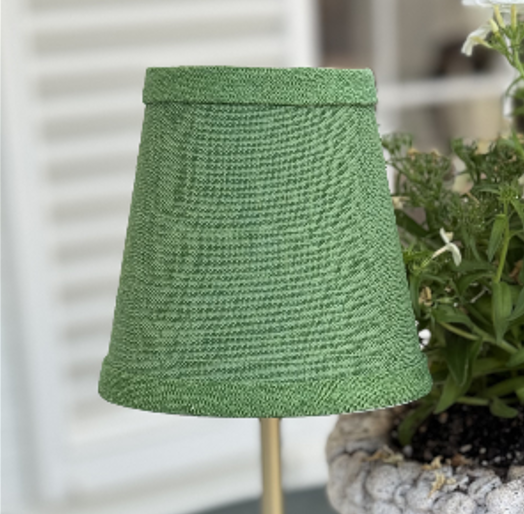 Small Linen Shade Cover in LS Fern Green