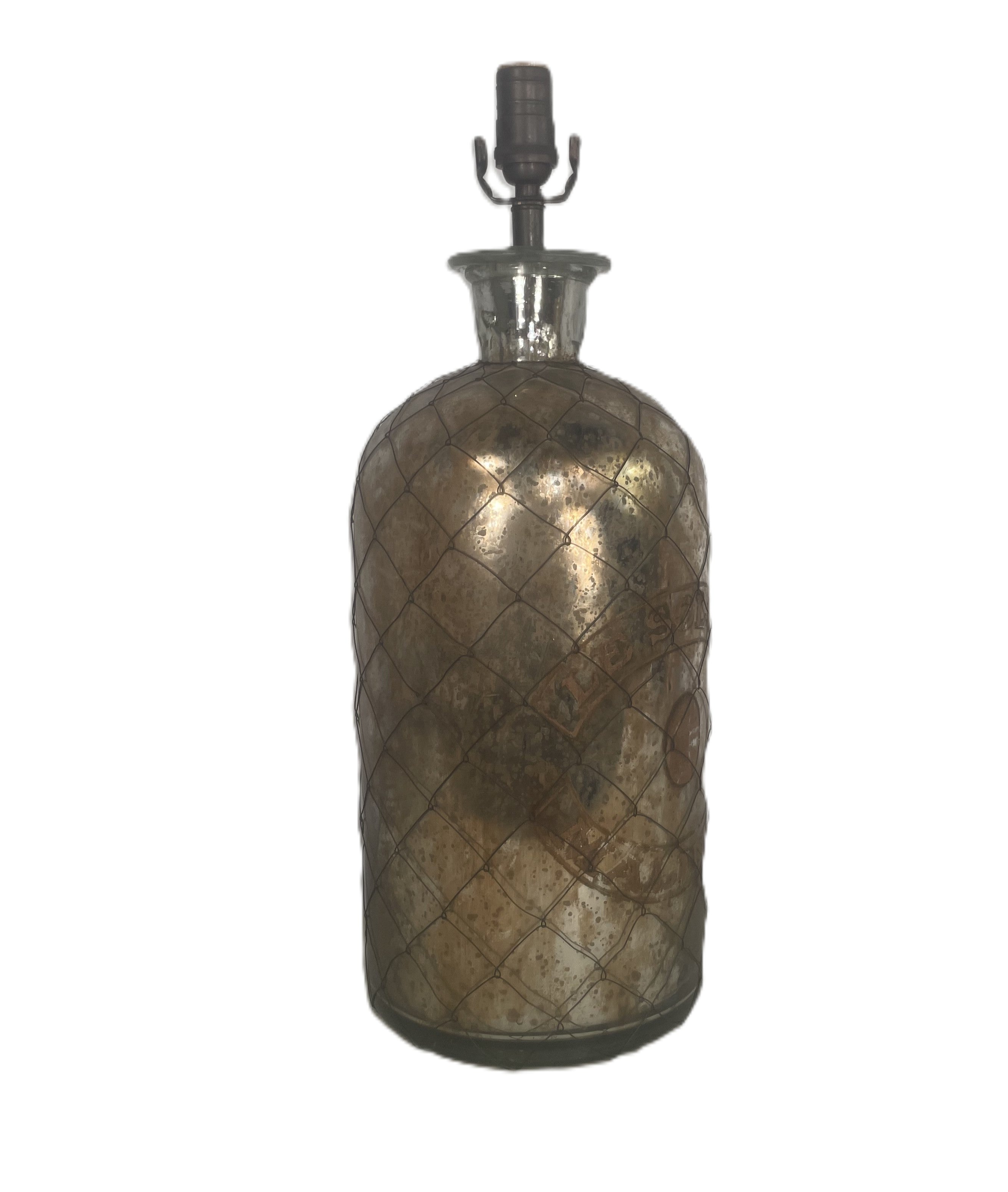 Pair of Mercury Glass Lamps