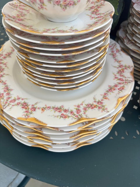 Pink Haviland Varenne Dinnerware (46-piece set)