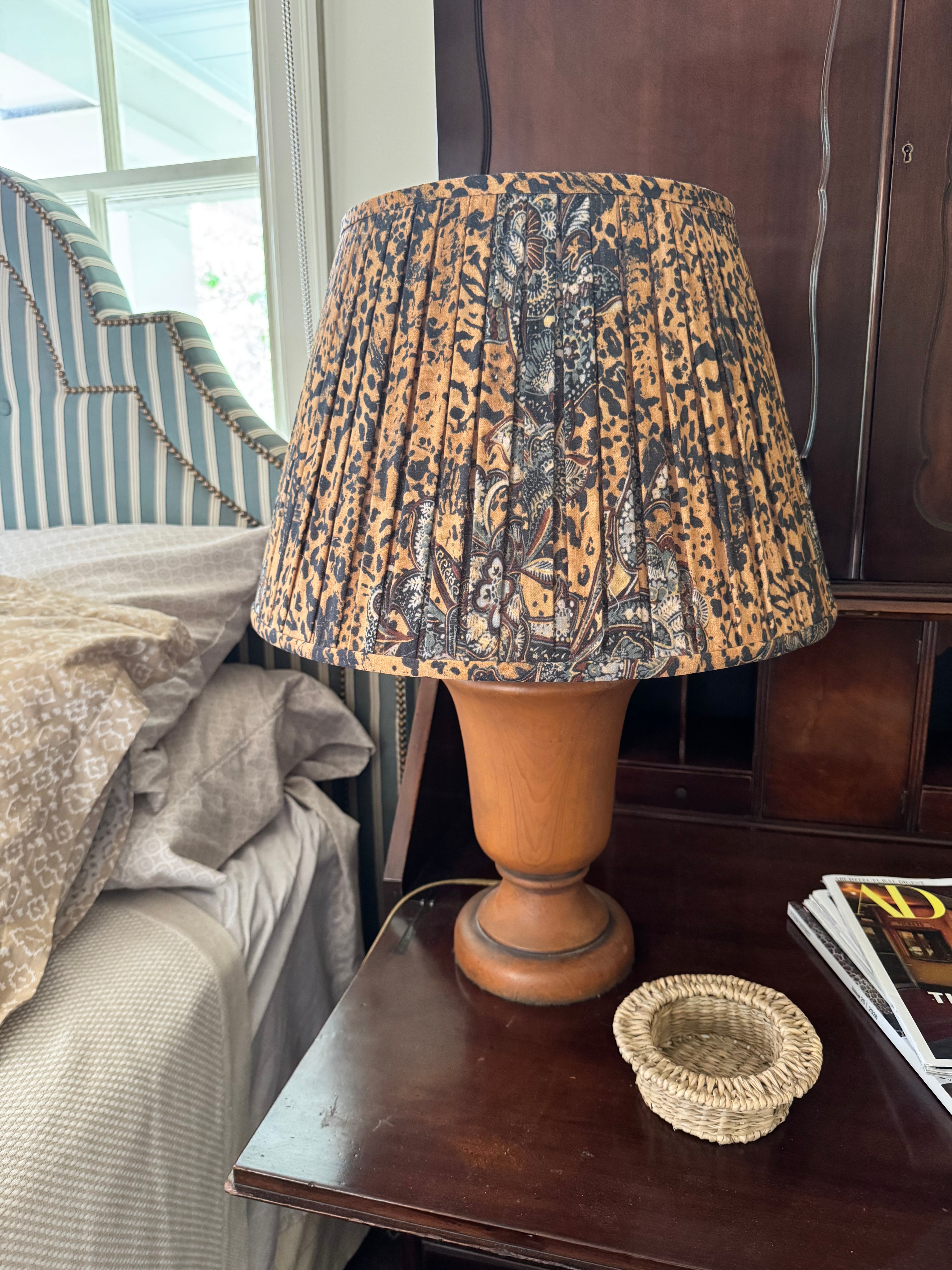 Gathered Leopard Floral in Empire
