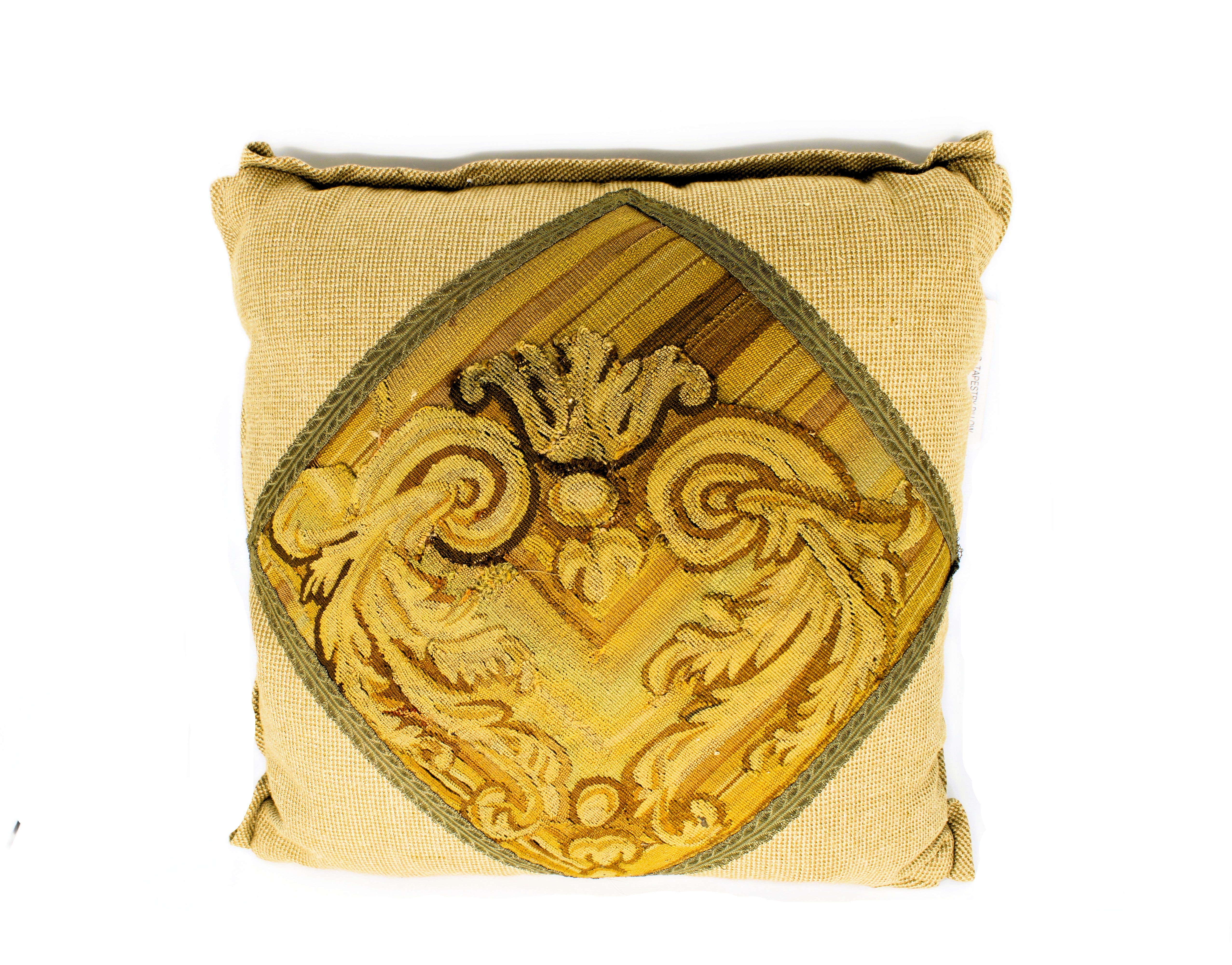 19th C. Tapestry Pillow