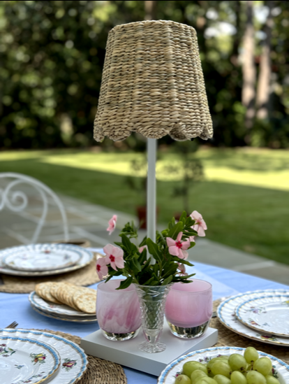 Small Seagrass Shade Cover (Scalloped in Natural)