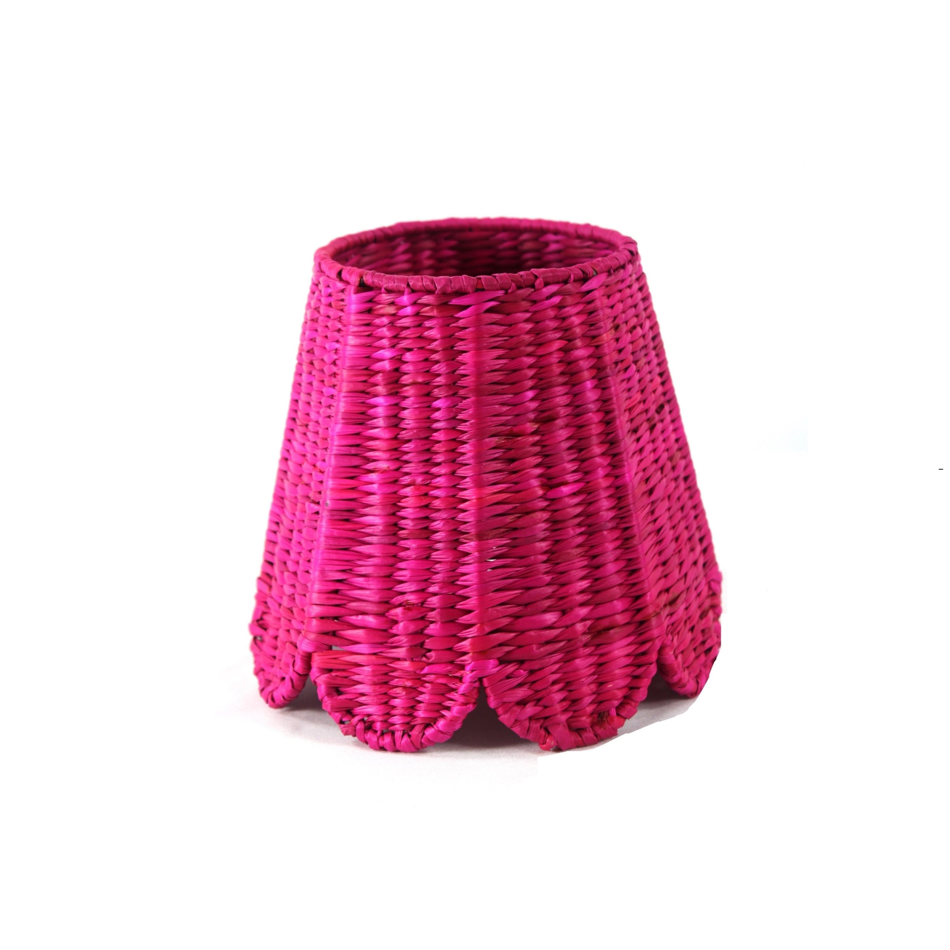 Small Seagrass Shade Cover (Scalloped in Fuchsia)