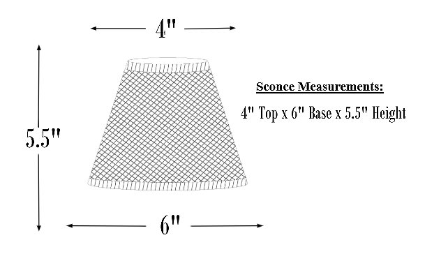 Sconce Rattan Lampshades (Scalloped in Ivory)