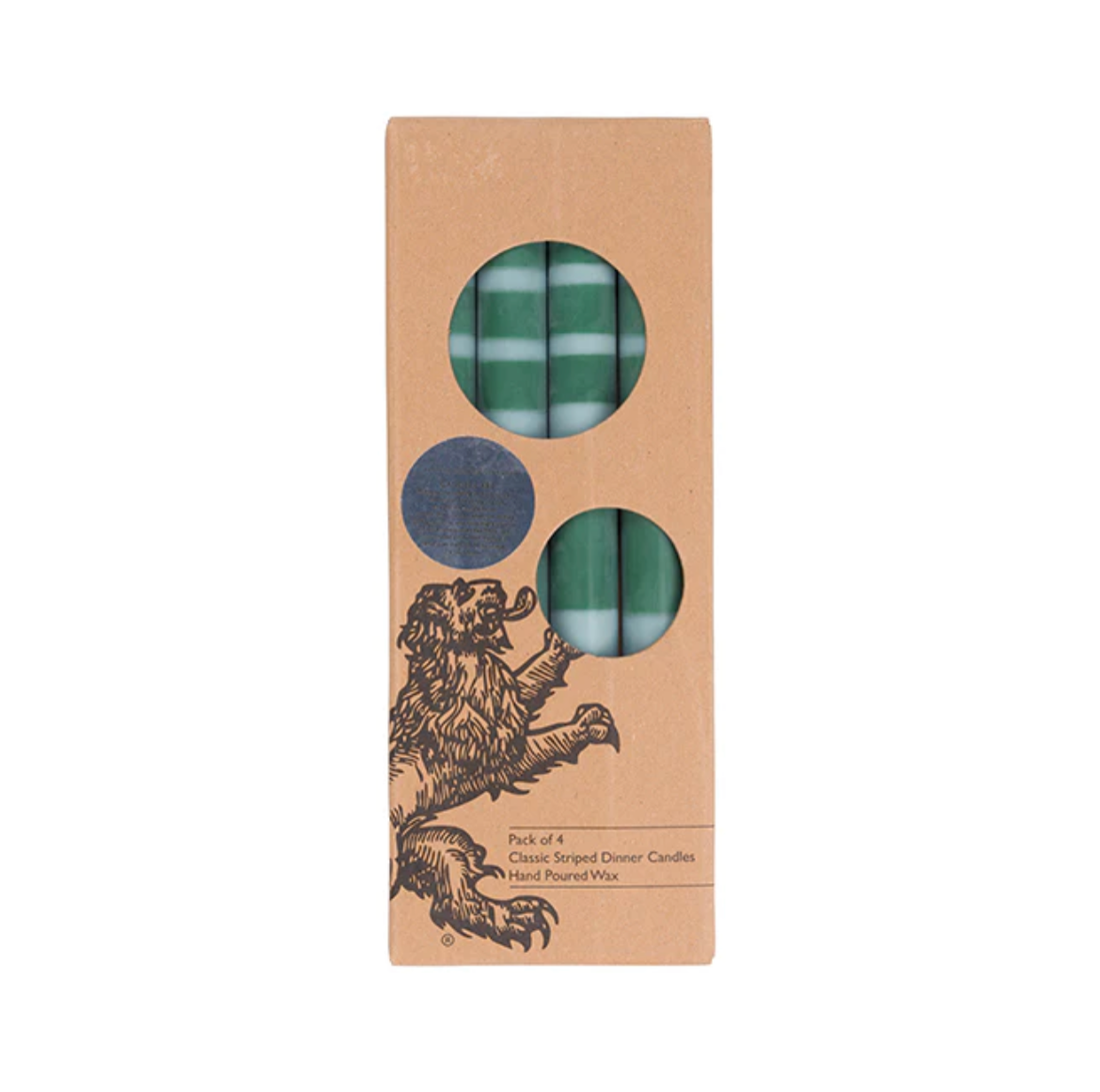 Striped Eco Dinner Candles