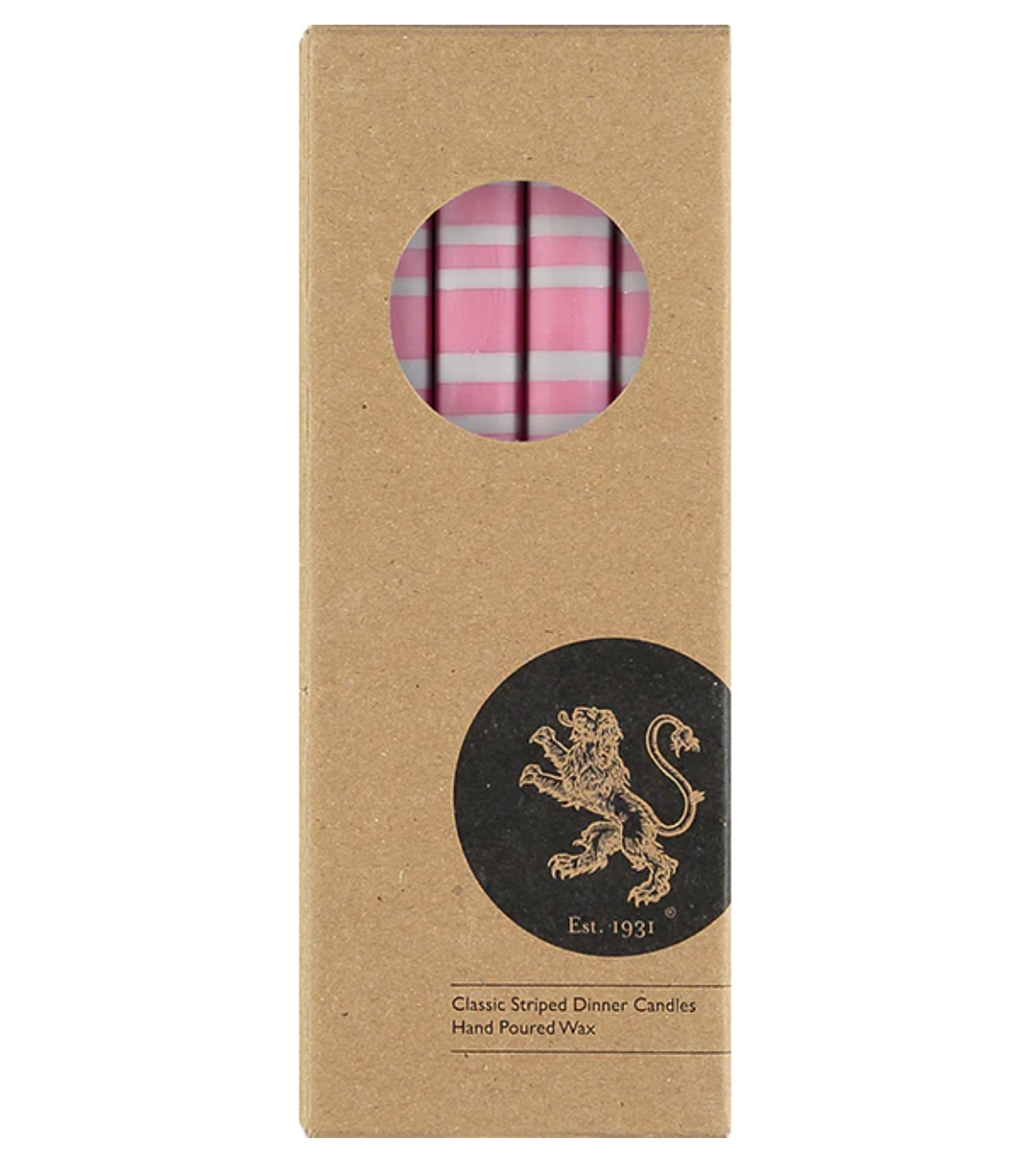 Striped Eco Dinner Candles