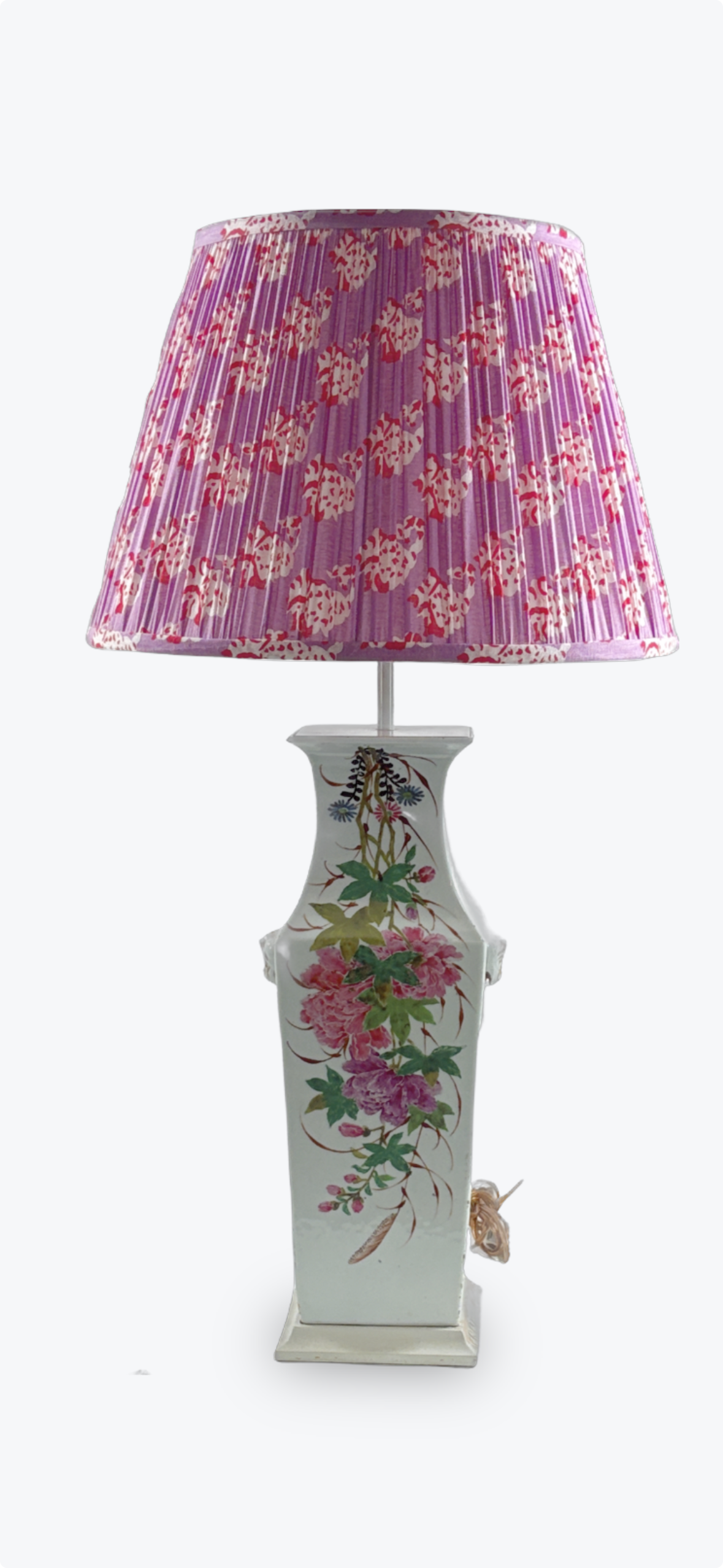 Chinese Antique Famille Rose Porcelain Table Lamp