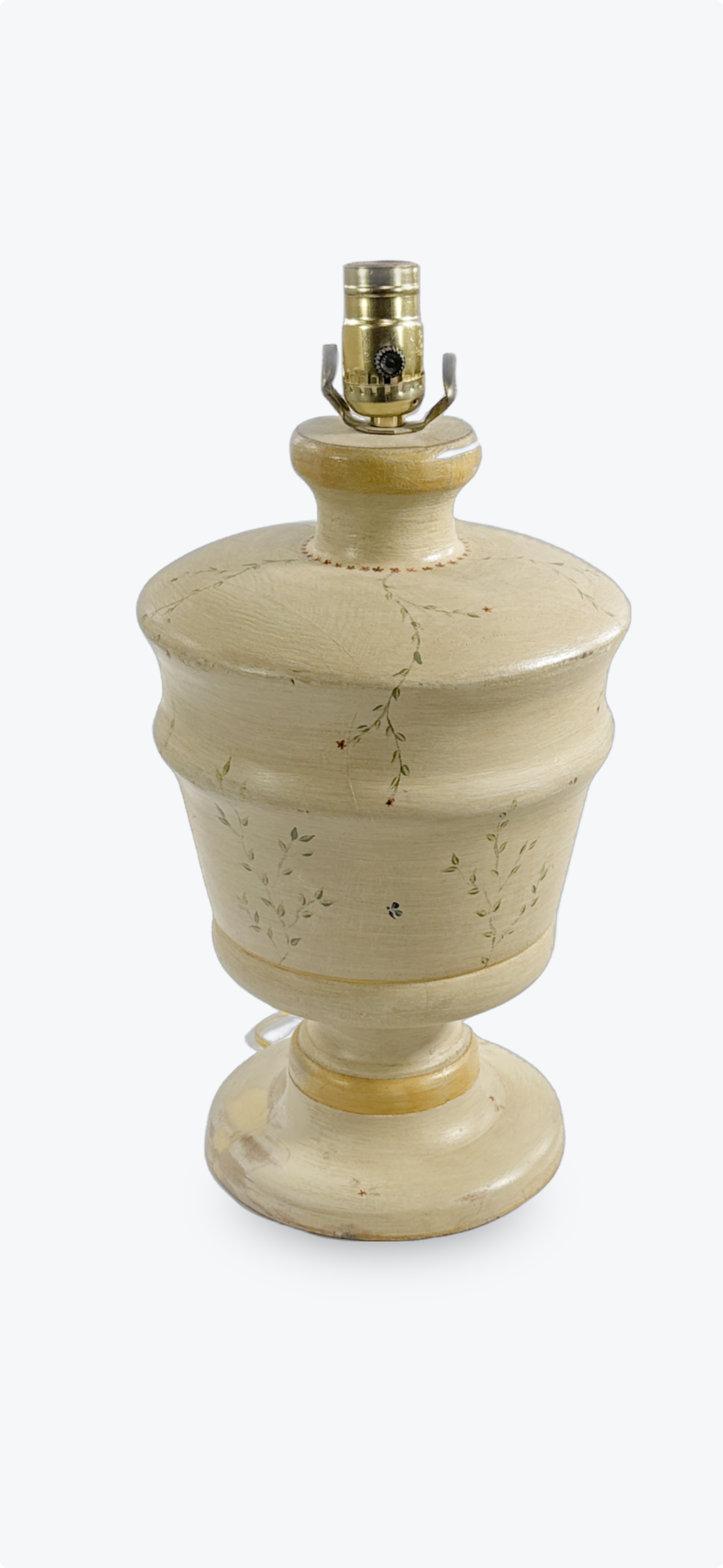 Pair of Distressed Flower Lamps