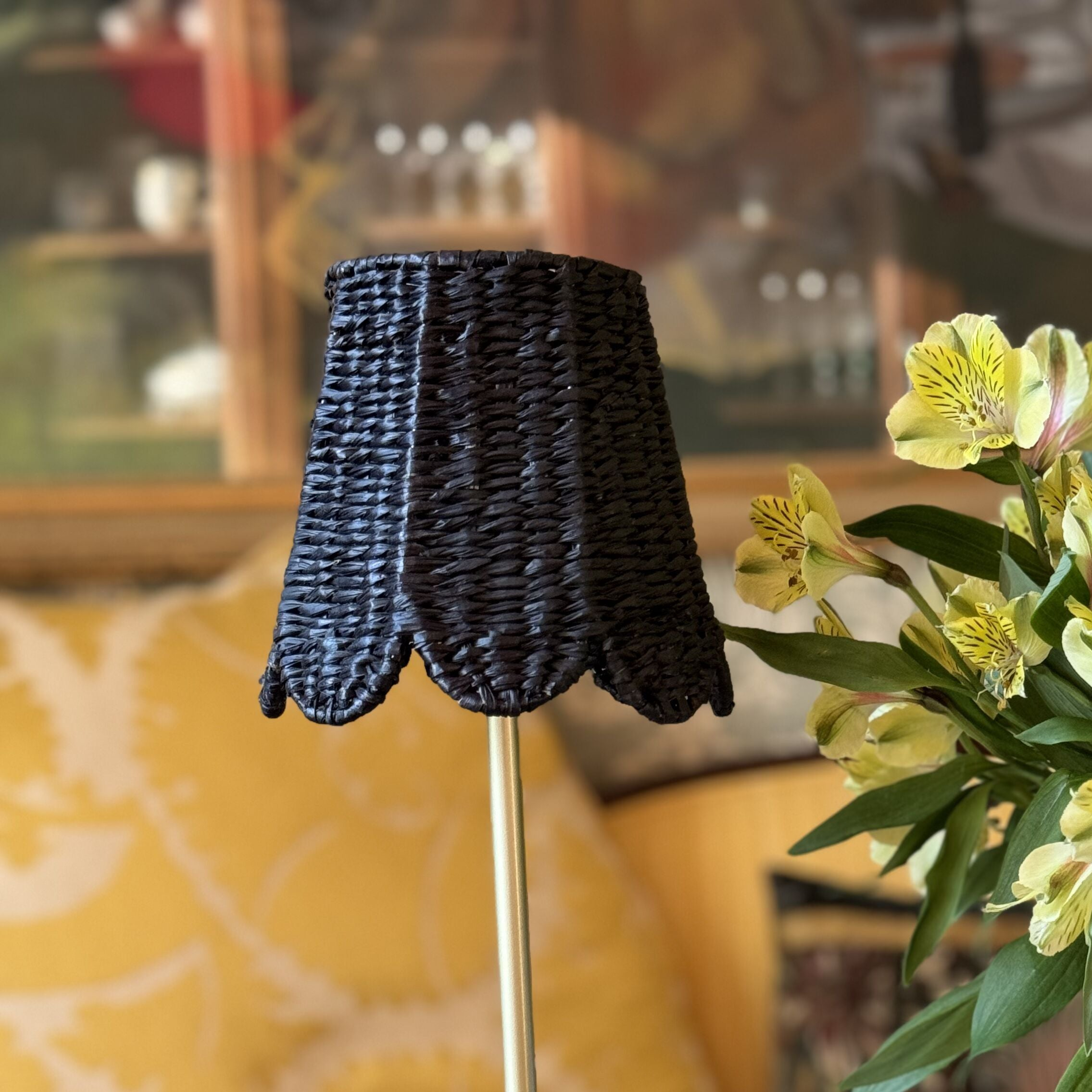 Small Seagrass Shade Cover (Scalloped in Black)