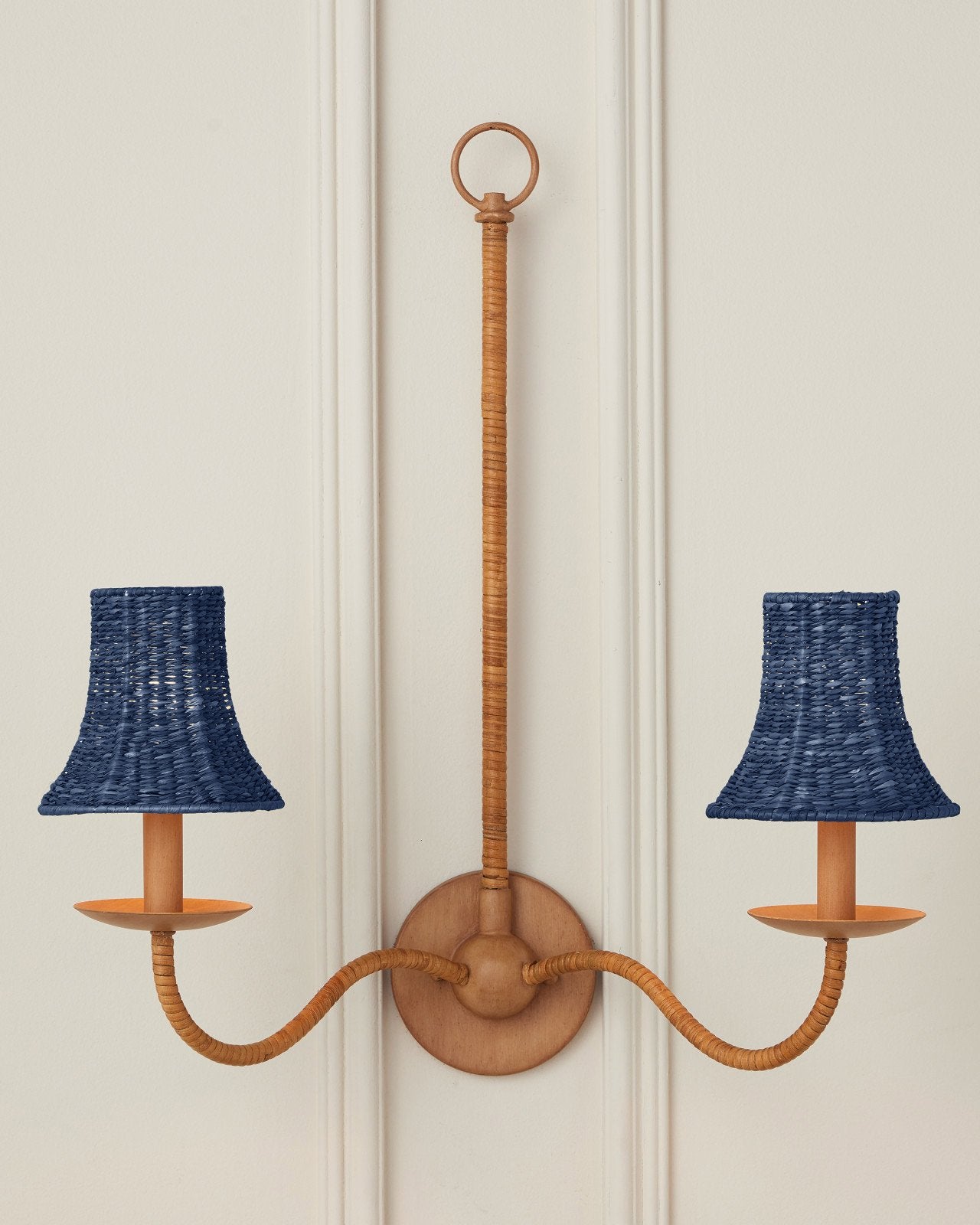 Bell Shaped Chandelier Shade Cover in Seagrass