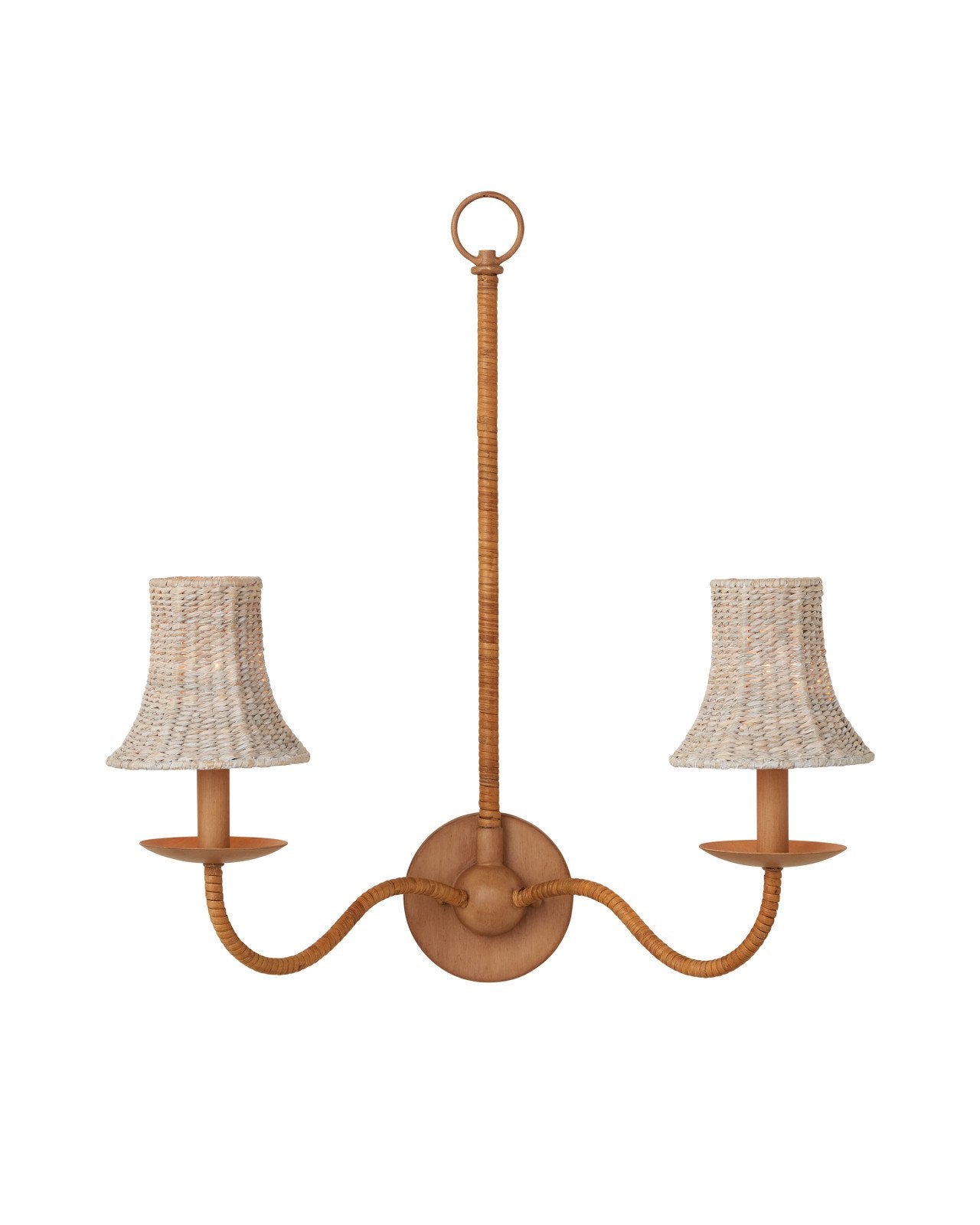 Bell Shaped Chandelier Shade Cover in Seagrass
