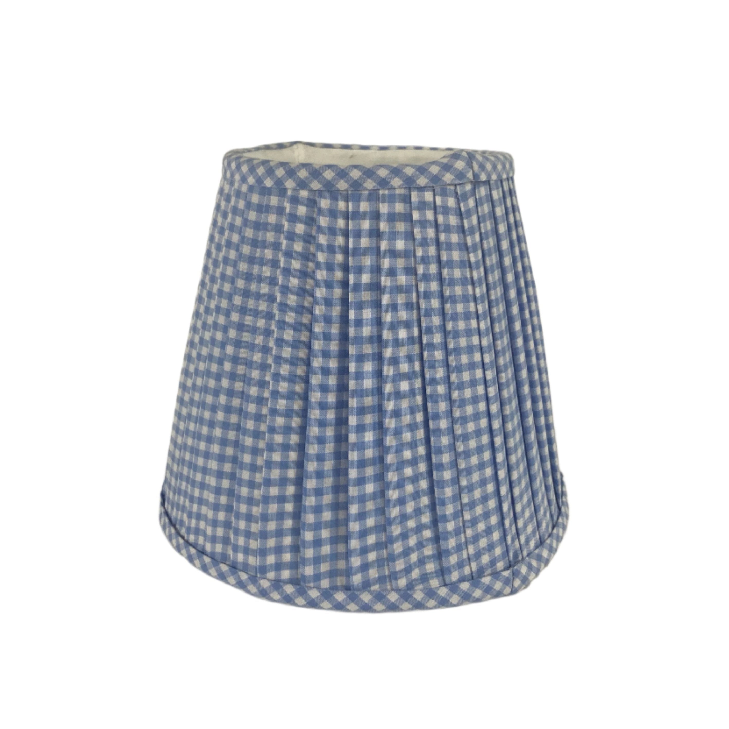 Small Maison Maison Design Shade Cover (Gingham in Light Blue)