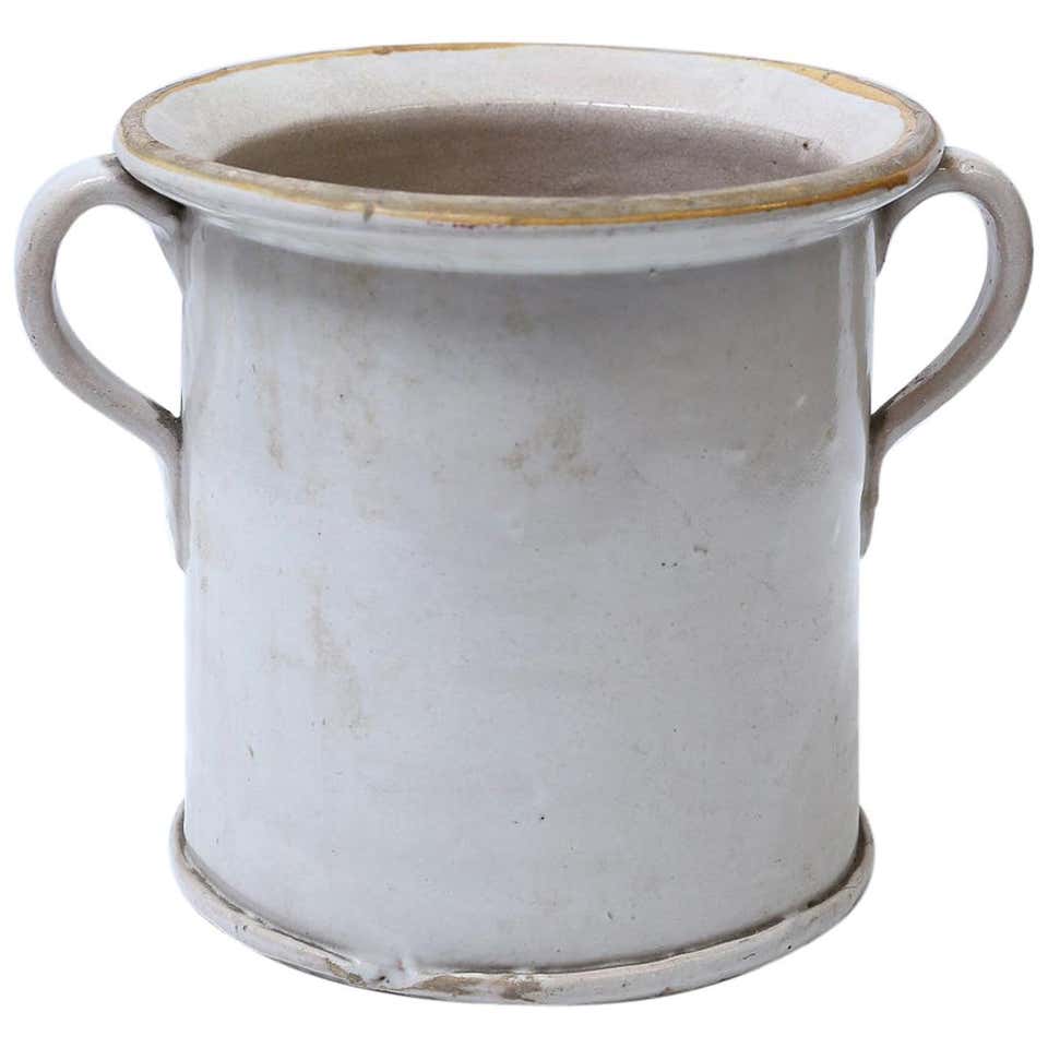 Antique Italian Confit Pots with Handles