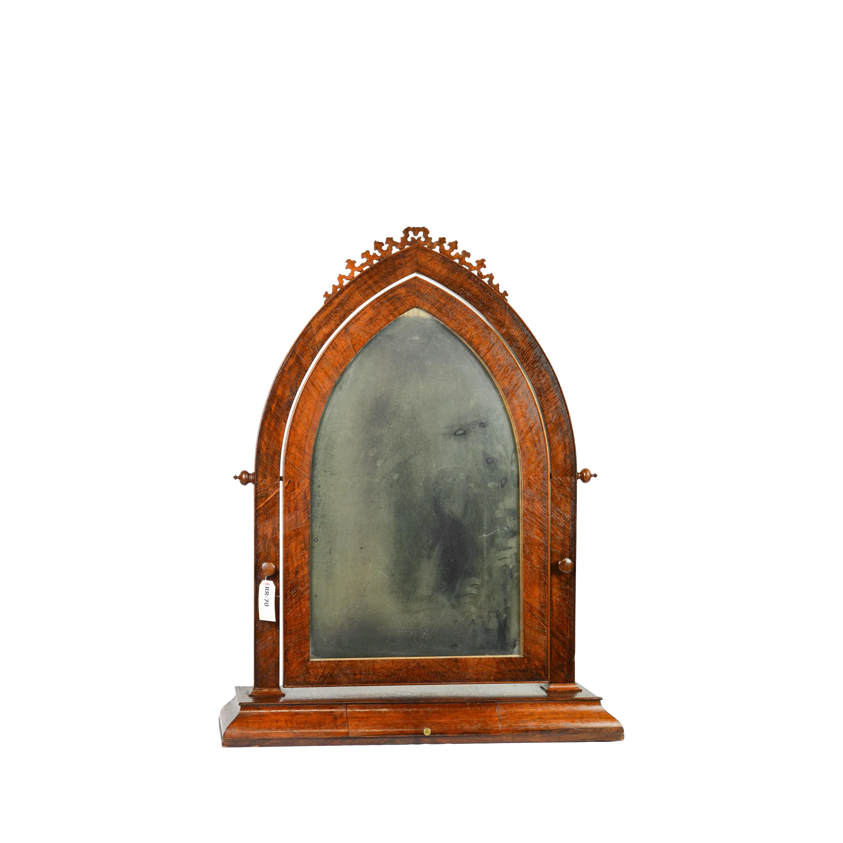 Large Victorian Gothic Mahogany Free Standing Mirror