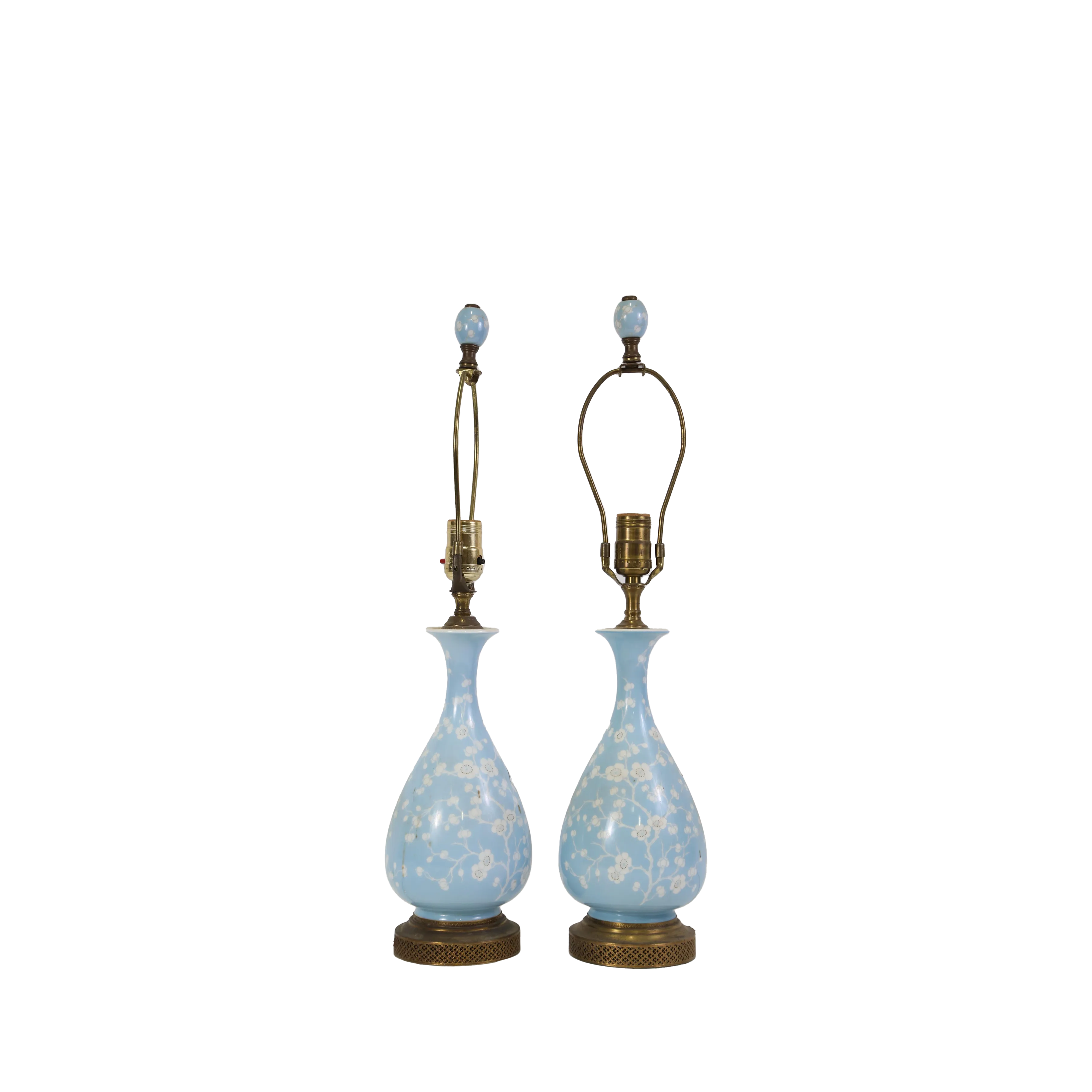 Pair of Blue Lamps