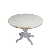Round Painted Pedestal Base Table