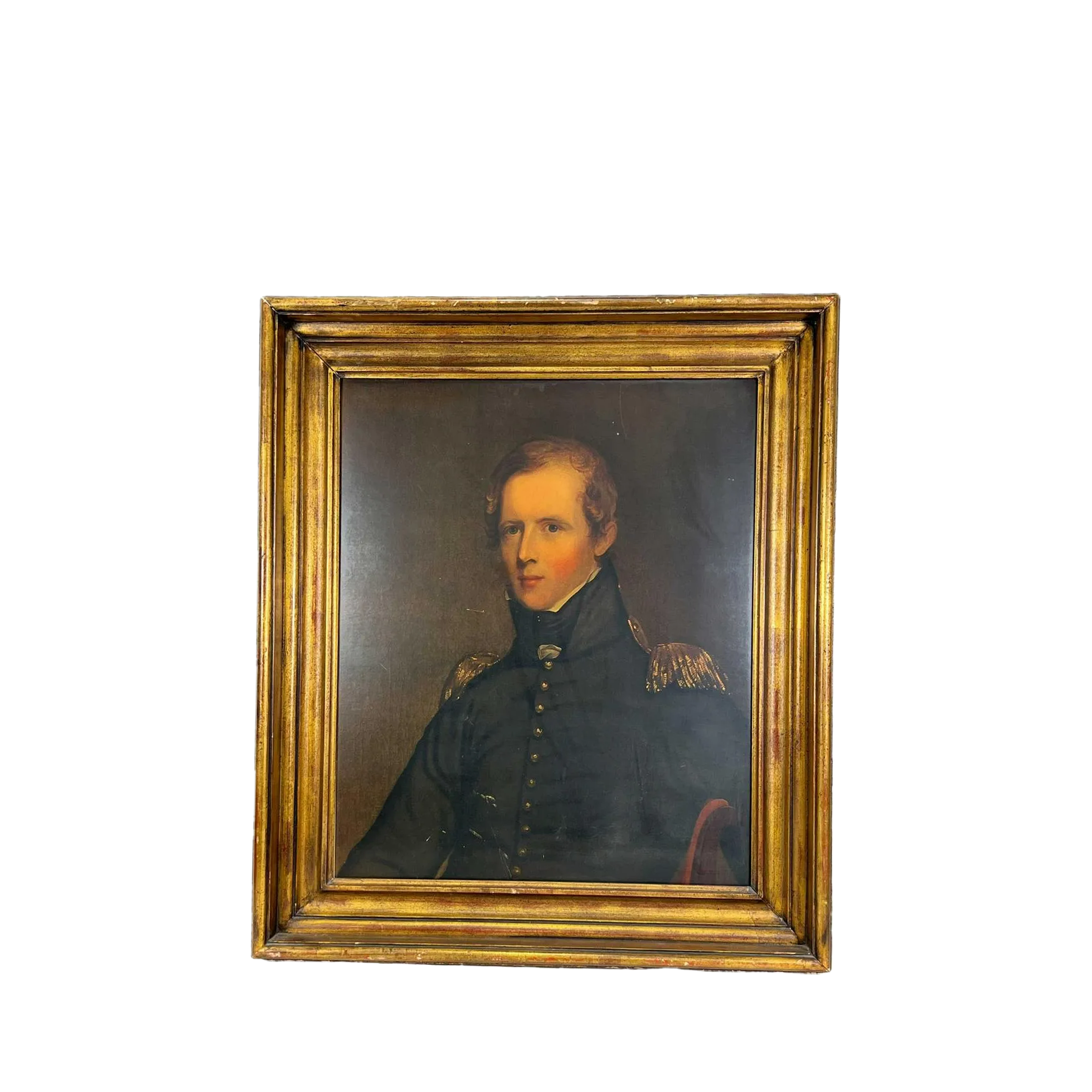 Thomas Sully (1783-1879) "Major John Biddle" Vintage Print on Board