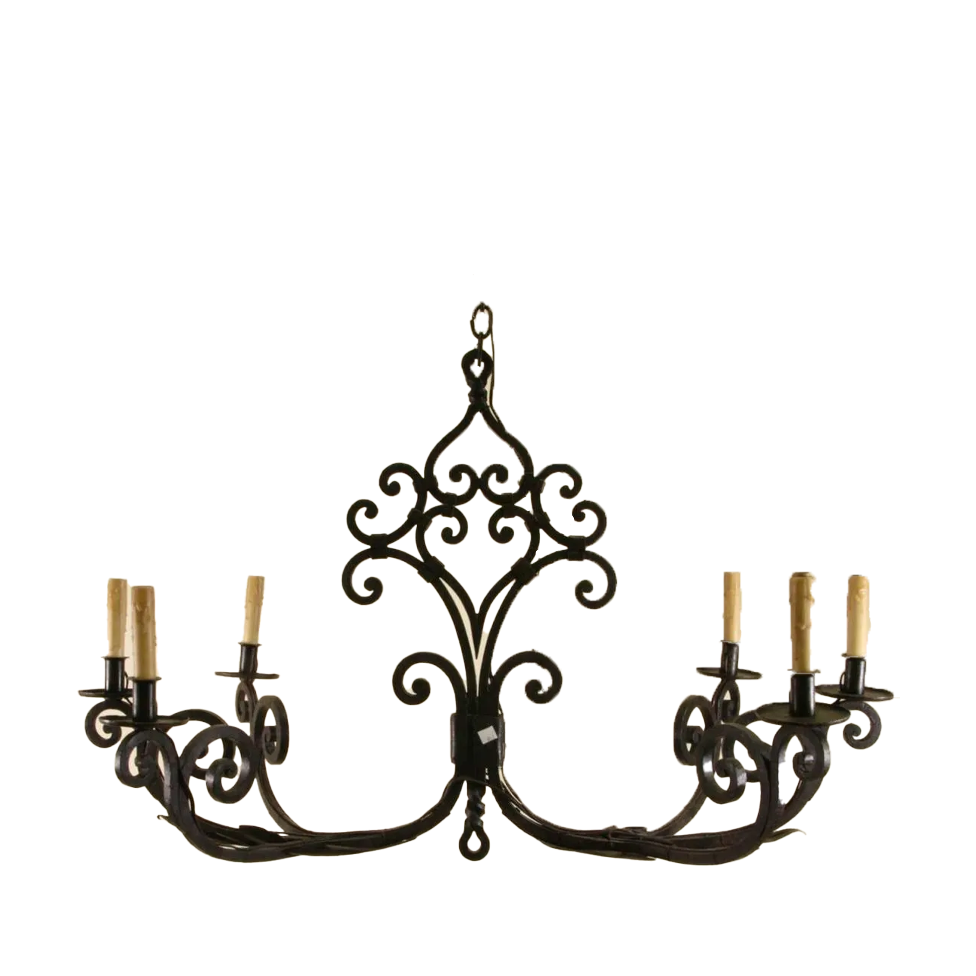 Vintage French Iron Chandelier