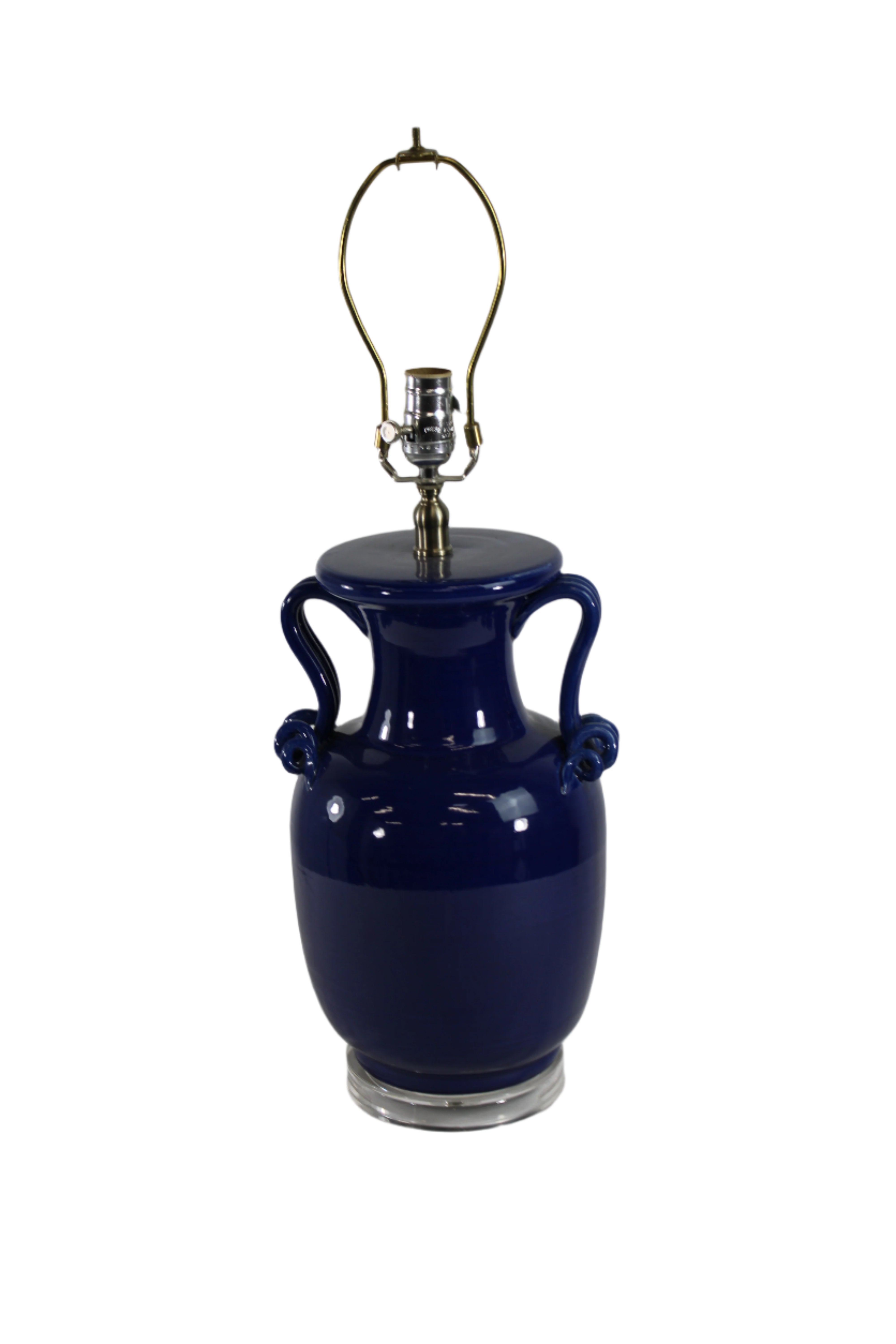 Pair of Navy Lamp with Handles