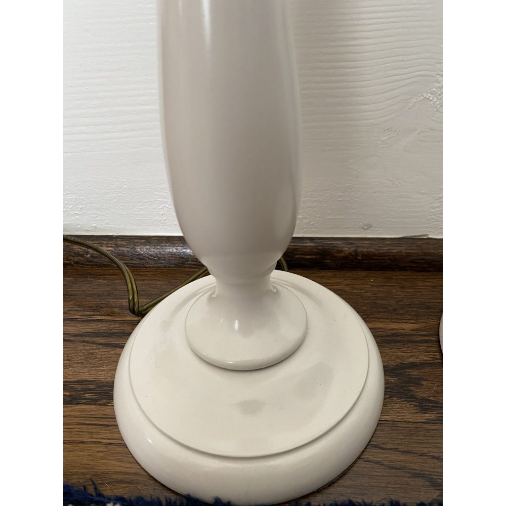 Pair of Ivory Candlestick Table Lamps