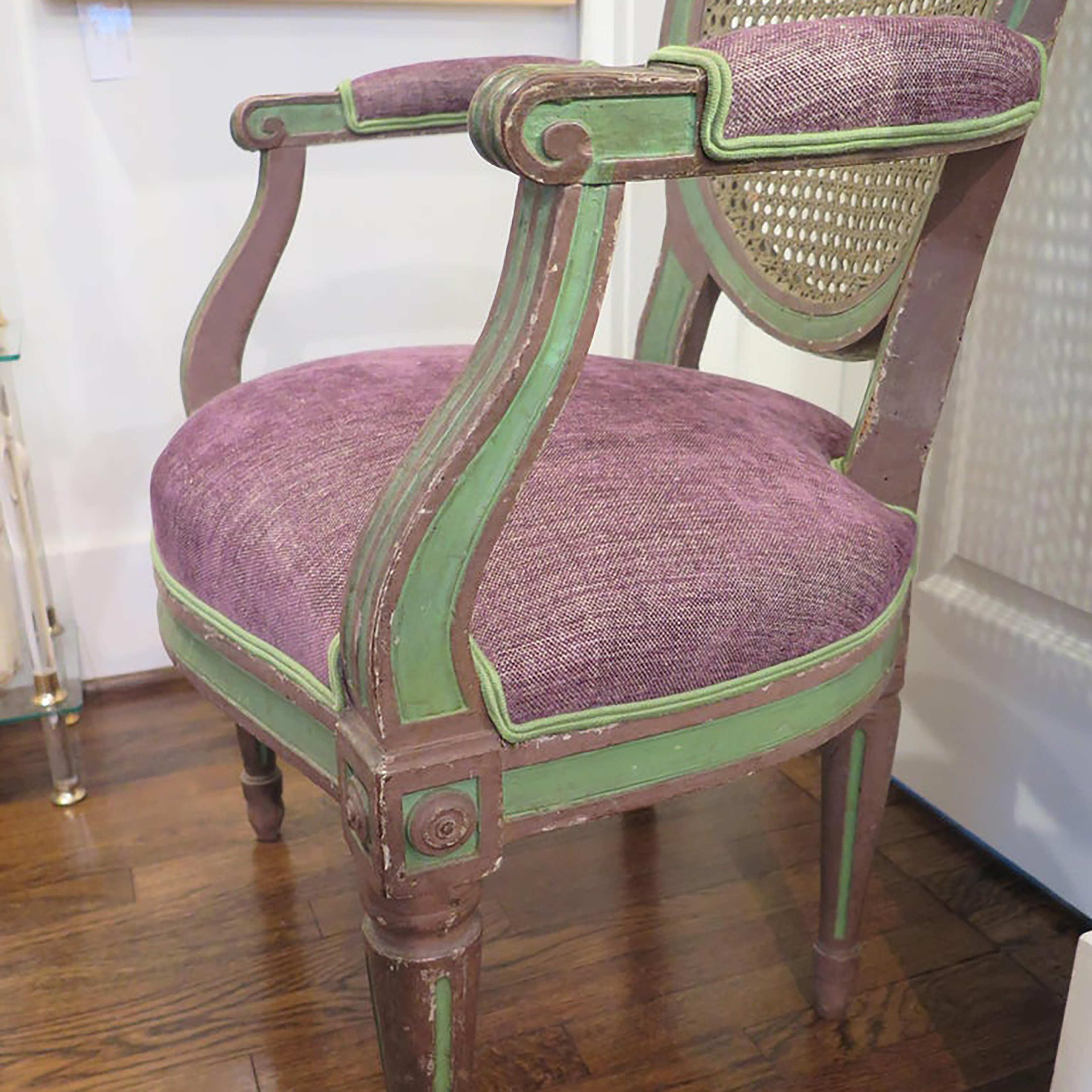 18th Century Caned Chair with Original Frame Finish