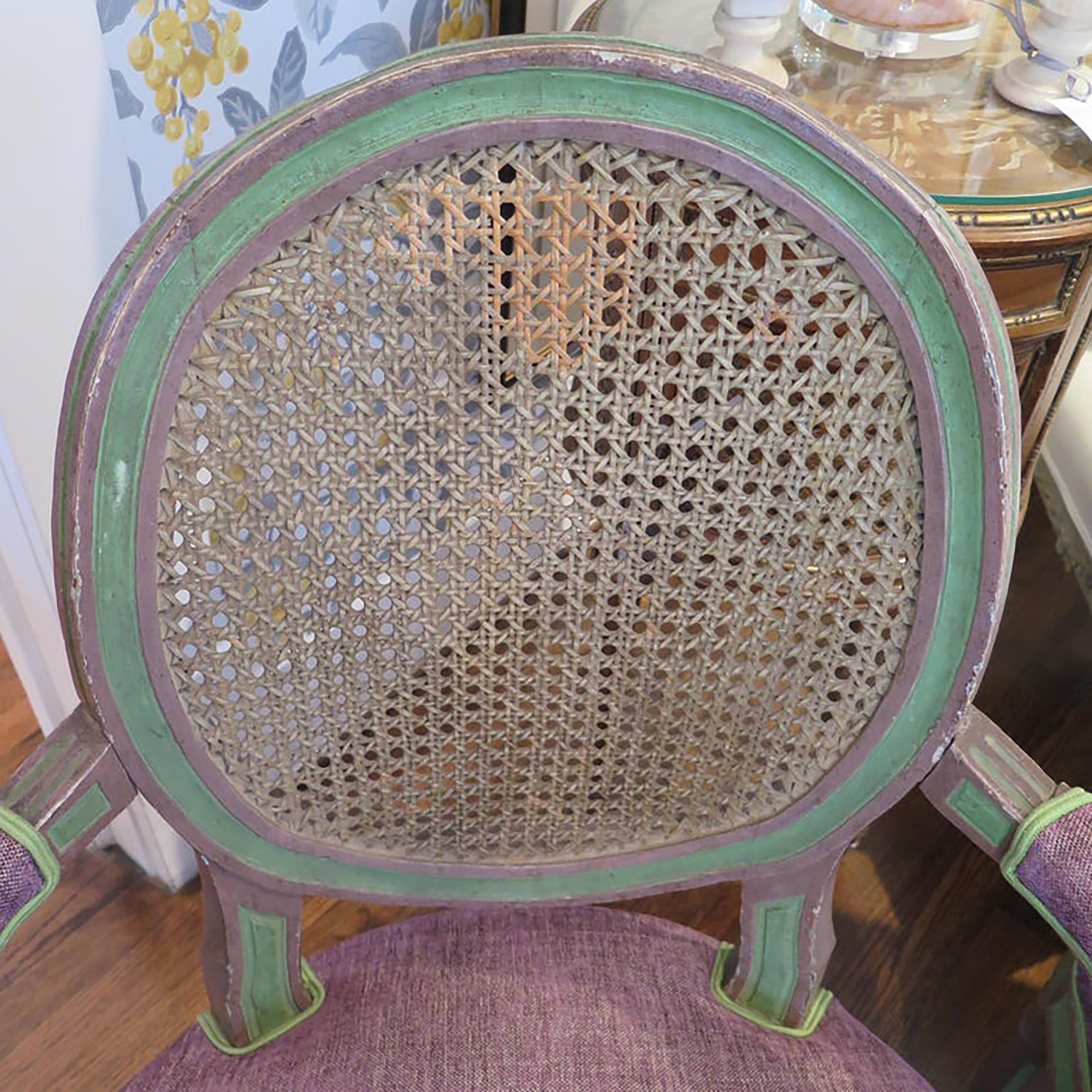 18th Century Caned Chair with Original Frame Finish