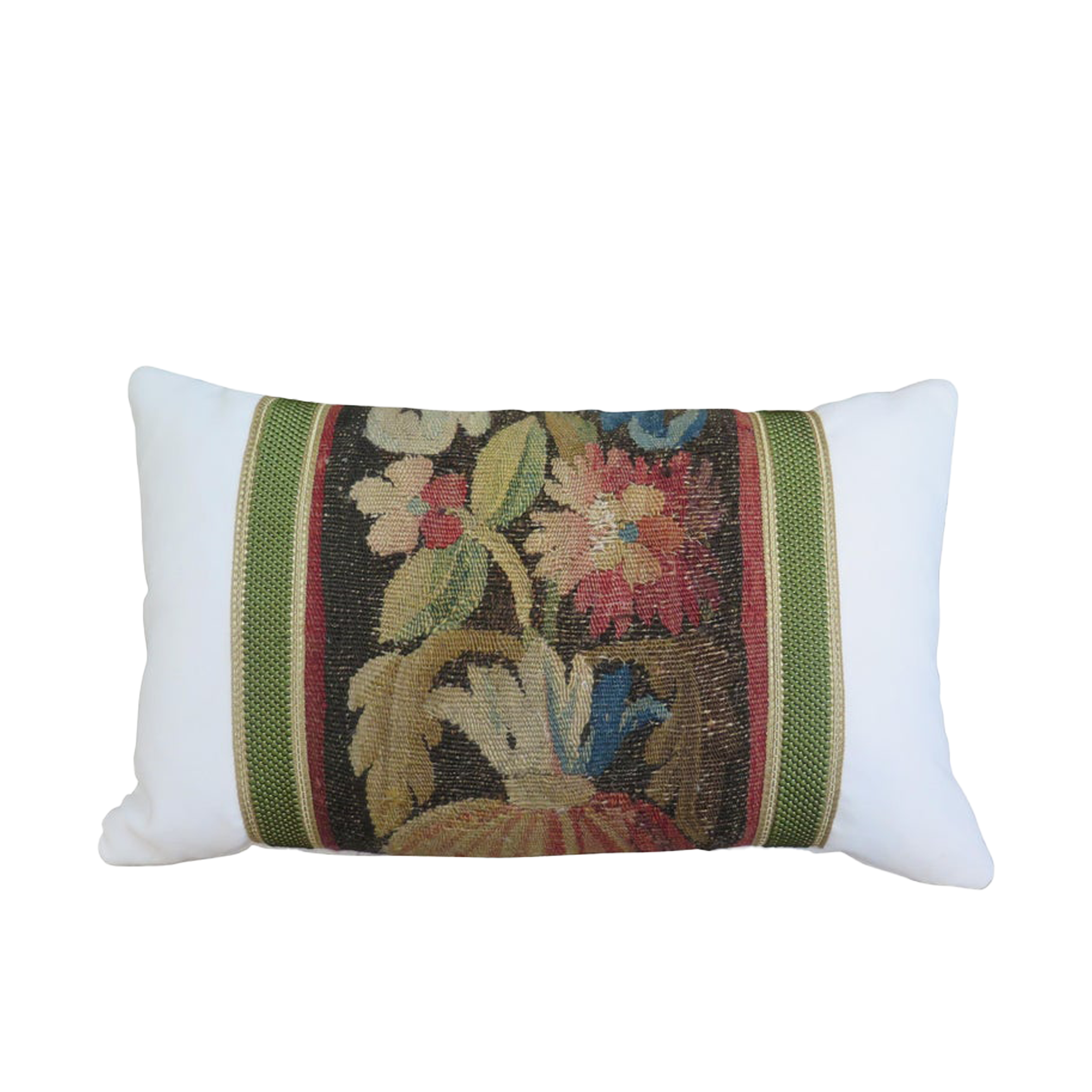 18th Century Floral Tapestry Pillow