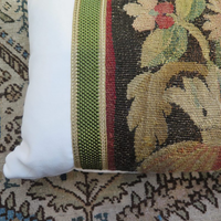 18th Century Floral Tapestry Pillow