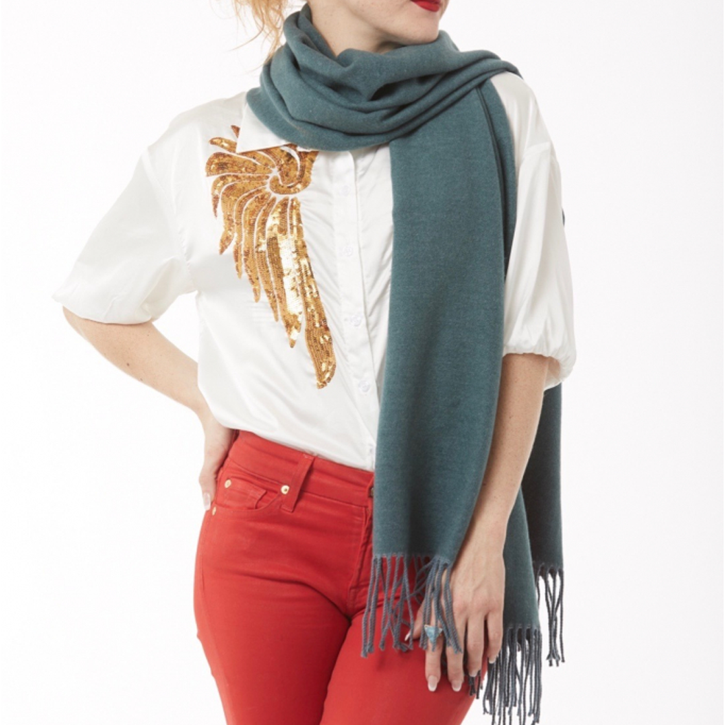 Eucalyptus and Grey Wrap