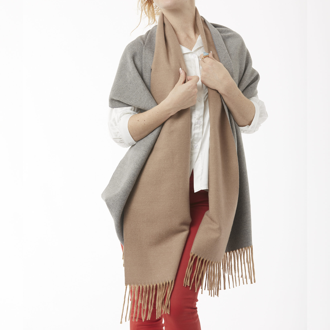Mocha and Grey Wrap